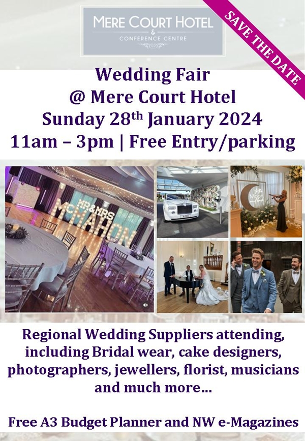 Mere Court Hotel Wedding Fair Sunday 28th January 2024